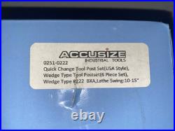 Accusize 0251-0222 Quick Change Tool Post Set BXA 6Pc for 10-15 Lathe USA Style