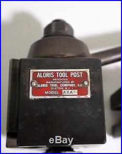 Aloris AXA Quick Change Wedge Tool Post and 5 AXA Tool Holders