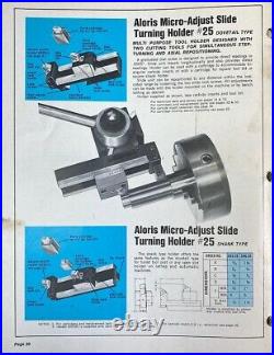 Aloris BXA 25 Micro Adjust Sliding Quick Change Tool Post Holder & ADS 5-3