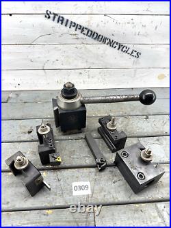 Aloris CXA Quick Change Lathe Tool Post 5pc Holder Set #3-BS Aloris CXA Quick Change Lathe Tool Post 5pc Holder Set #3-BS