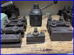 Aloris DA Quick Change Tool Post With 7 Tool Holders Turning Boring Parting