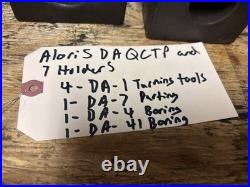Aloris DA Quick Change Tool Post With 7 Tool Holders Turning Boring Parting