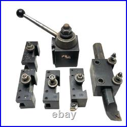 Aloris DA Quick Change Tool Post with Boring Bar Holder & 4 Tool Holders