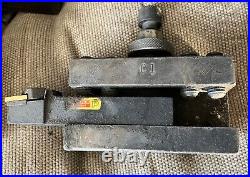 Aloris Model C Quick-Change Lathe Tool Post with2 Aloris C1 Holders and 2 Unmarked