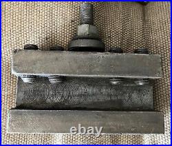 Aloris Model C Quick-Change Lathe Tool Post with2 Aloris C1 Holders and 2 Unmarked