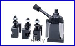 Axa 4 Pc Wedge Type Quick Change Tool Post Set for Lathe Swing 6'' 12'' with 1