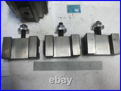 BXA 250-200 Import Quick Change Tool Post and 3x 250-202 (BXA-2) Holders