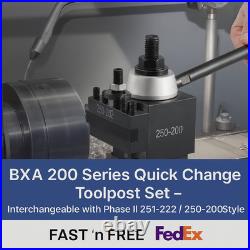 BXA 250-200 Series Quick Change Tool Post Set 8 Pc Holders Wedge Style Phase II