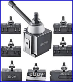 BXA 250-200 Series Quick Change Tool Post Set 8 Pc Holders Wedge Style Phase II