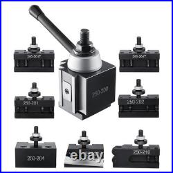 BXA 250-200 Series Quick Change Tool Post Set 8 Pc Holders Wedge Style Phase II
