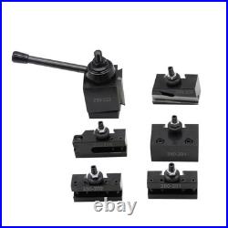 BXA 250-222 Wedge Type Quick Change Tool Post Holder 6Pcs Set Swing Dia 10 15