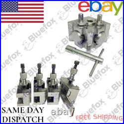BlueFoxTools T51 5-Piece Quick Change Tool Post Set 16mm Standard, Boring &