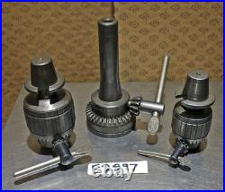Bridgeport R8 Master Quick Change Tool Master & 2 Holders With Jacobs Chucks-E2897