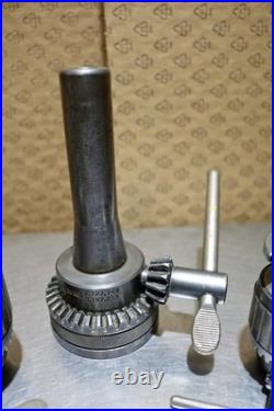 Bridgeport R8 Master Quick Change Tool Master & 2 Holders With Jacobs Chucks-E2897