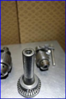 Bridgeport R8 Master Quick Change Tool Master & 2 Holders With Jacobs Chucks-E2897