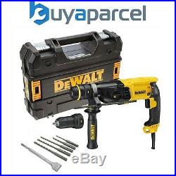Dewalt D25134K 240v SDS+ Plus Rotary Hammer Drill + Quick Change Chuck + 5x Bits