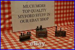 Dixon Quick change tool post & 2 holders for Myford Super 7 ML7 ML7R lathe