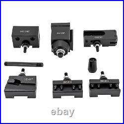 Durable Wedge Type Quick Change Tool Post Set For Mini Lathe Steel Material 6Pcs