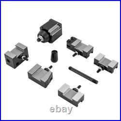 Durable Wedge Type Quick Change Tool Post Set For Mini Lathe Steel Material 6Pcs