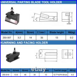 Durable Wedge Type Quick Change Tool Post Set For Mini Lathe Steel Material 6Pcs