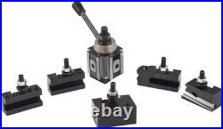 Efficient Quick Change Tool Post Set for Lathes 6-12 5 Tool Holders Included