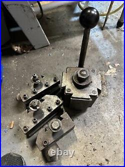 FIMS Quick Change Tool Post Size 5 Larger Metal Lathe Tool 3 Holders Machinist FIMS Quick Change Tool Post Size 5 Larger Metal Lathe Tool 3 Holders Machinist