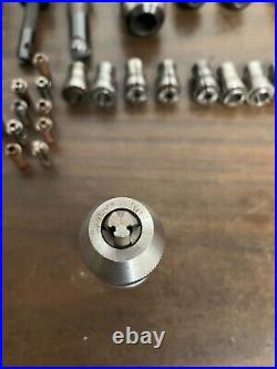 Falcon Kwiklok R8 TIHL-R8-4 Quick Change Adapter & 25 Tool Holders, 58 collets Falcon Kwiklok R8 TIHL-R8-4 Quick Change Adapter & 25 Tool Holders, 58 collets