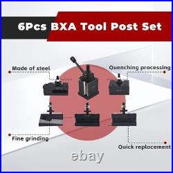 Findmall 6Pcs BXA 250-222 Tool Post Set, Quick Change Tool Post Turning & Facing