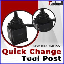 Findmall 6Pcs BXA 250-222 Tool Post Set, Quick Change Tool Post Turning & Facing