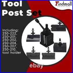 Findmall 6Pcs BXA 250-222 Tool Post Set, Quick Change Tool Post Turning & Facing