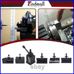 Findmall 6Pcs BXA 250-222 Tool Post Set, Quick Change Tool Post Turning & Facing