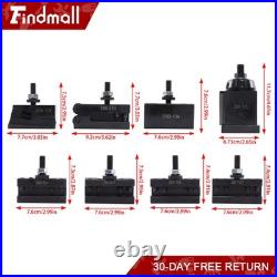 Findmall 8 Pcs AXA Quick Change Tool Post Wedge Type 250-111 for 6-12 Lathe