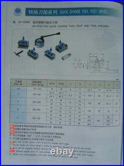 Fine Ground Quick Change Tool Post A Multifix Type A With 4 PCS AD2090 Holders