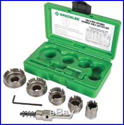 Greenlee 660 Durable Carbide Quick-Change Hole Cutter Kit Stainless Steel 6pc