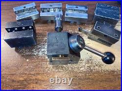 Hardinge L18 Quick Change Tool Post With 6 Tool Holders Some Modified Awsome Lot