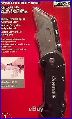Husky Compact Folding Lock-Back Utility Knife Razor Blade Cutter Quick Change