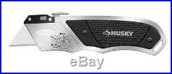Husky Compact Retractable Sliding Utility Knife Razor Blade Cutter Quick Change