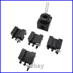 INTBUYING 5Pcs Wedge Type Quick Change Tool Post Holder Set For Lathe 0.59