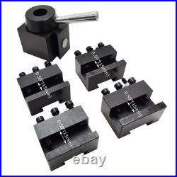 INTBUYING 5Pcs Wedge Type Quick Change Tool Post Holder Set For Lathe 0.59