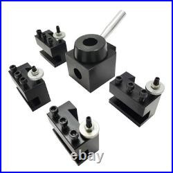 INTBUYING 5Pcs Wedge Type Quick Change Tool Post Holder Set For Lathe 0.59