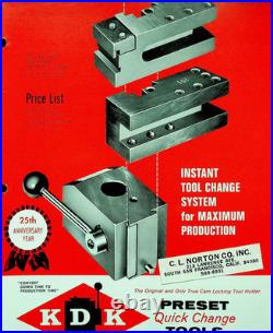 KDK 100 Series Quick Change Lathe Tool Post 12-16 swing
