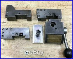 KDK TOOL POST + 3 HOLDERS #01, #02, #03, SIZE 0 SERIES Quick Change Lathe