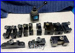 Machinist Tools Yuasa Quick Change Tool Post Holder 740-100 & 12 Holders (NOS)