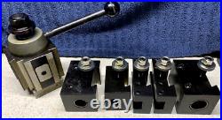 Machinist Tools Yuasa Quick Change Tool Post Holder 740-400 & 5 Holders (NOS)