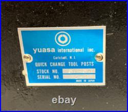 Machinist Tools Yuasa Quick Change Tool Post Holder 740-400 & 5 Holders (NOS)