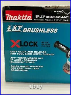 Makita X-Lock Angle Grinder LXT Brushless Quick Change AFT 4.5 5 XAG25Z Tool