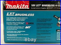 Makita X-Lock Angle Grinder LXT Brushless Quick Change AFT 4.5 5 XAG25Z Tool