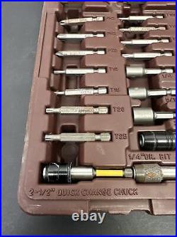 Matco Tools 50 Piece Quick Change Bit Set MQC50 With Case MISSING 1 PIECE