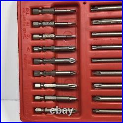 Matco Tools Rare MQC34C 34 Piece Quick Change Bit 1/4 Shank Chuck Bits Torx