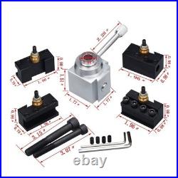 Mini Lathe Quick Change Tool Post & Holders Multifid Tool Holder Kit Set for